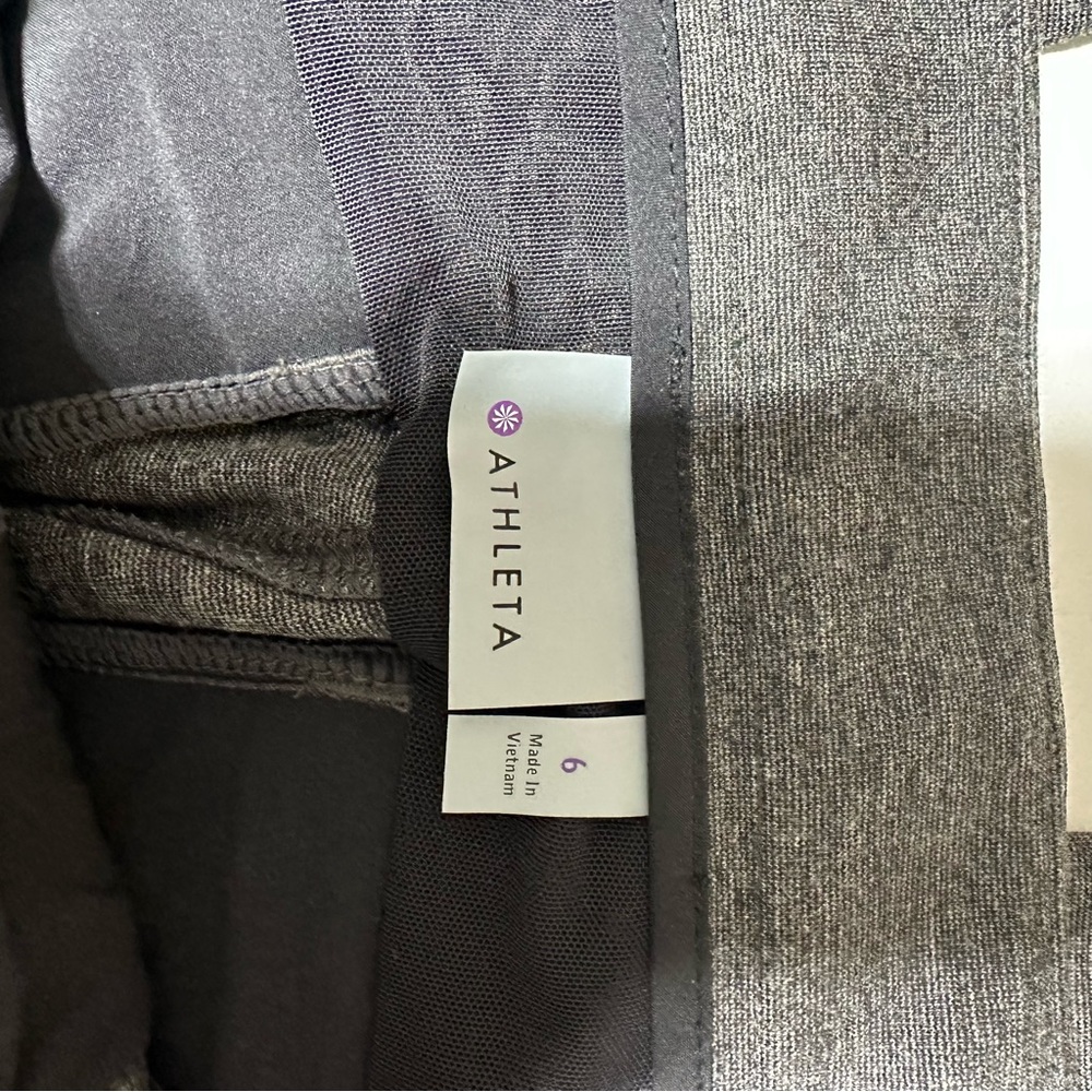 Athleta Dark Gray Heathered Ponte Pants Size 6